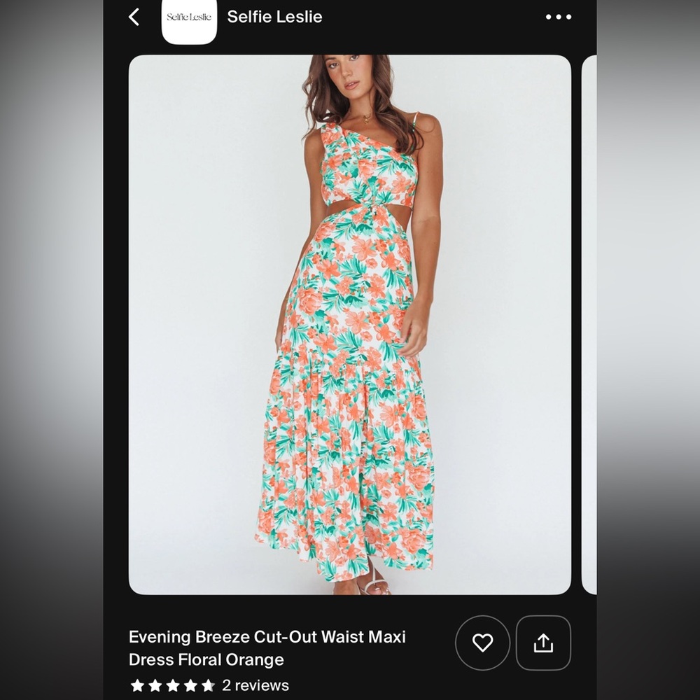 Selfie Leslie Cut Out Waist Maxi Dress